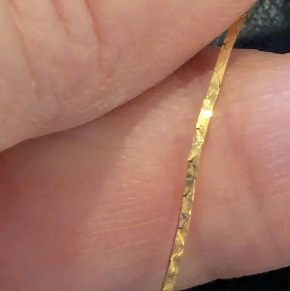 Elegant Gold Necklace 14kt 15" - Picture 3 of 5